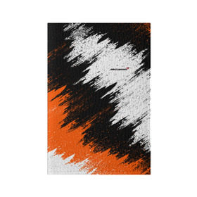 Обложка для паспорта матовая кожа с принтом McLaren в Кировске, натуральная матовая кожа | размер 19,3 х 13,7 см; прозрачные пластиковые крепления | Тематика изображения на принте: car | mclaren | race | авто | гонки | краска | макларен | марка | машина