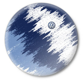 Значок с принтом Volkswagen в Кировске,  металл | круглая форма, металлическая застежка в виде булавки | Тематика изображения на принте: car | race | volkswagen | авто | гонки | краска | марка | машина | фольксваген