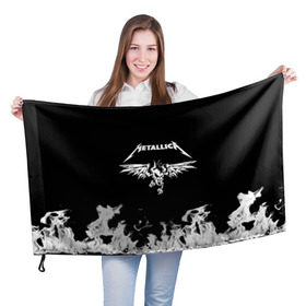 Флаг 3D с принтом Metallica в Кировске, 100% полиэстер | плотность ткани — 95 г/м2, размер — 67 х 109 см. Принт наносится с одной стороны | metallica | группа | джеймс хэтфилд | кирк хэмметт | ларс ульрих | метал | металика | металлика | миталика | музыка | роберт трухильо | рок | трэш | трэшметал | хард | хардрок | хеви | хевиметал