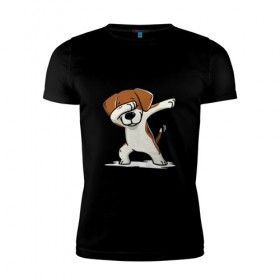 Мужская футболка премиум с принтом Год собаки в Кировске, 92% хлопок, 8% лайкра | приталенный силуэт, круглый вырез ворота, длина до линии бедра, короткий рукав | Тематика изображения на принте: год собаки | даб 