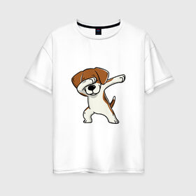 Женская футболка хлопок Oversize с принтом Год собаки в Кировске, 100% хлопок | свободный крой, круглый ворот, спущенный рукав, длина до линии бедер
 | год собаки | даб 