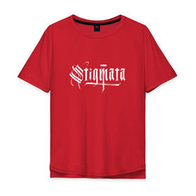 Мужская футболка хлопок Oversize с принтом Stigmata в Кировске, 100% хлопок | свободный крой, круглый ворот, “спинка” длиннее передней части | Тематика изображения на принте: stigmata | стигмата