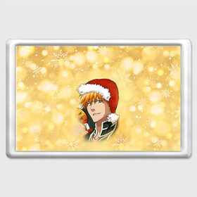 Магнит 45*70 с принтом Happy New Bleach! в Кировске, Пластик | Размер: 78*52 мм; Размер печати: 70*45 | bleach | блич | ичиго | куросаки ичиго