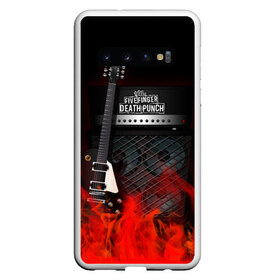 Чехол для Samsung Galaxy S10 с принтом Five Finger Death Punch в Кировске, Силикон | Область печати: задняя сторона чехла, без боковых панелей | five finger death punch | logo | metal | music | rock | лого | логотип | метал | музыка | рок