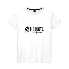 Женская футболка хлопок с принтом Stigmata в Кировске, 100% хлопок | прямой крой, круглый вырез горловины, длина до линии бедер, слегка спущенное плечо | stigmata | стигмата