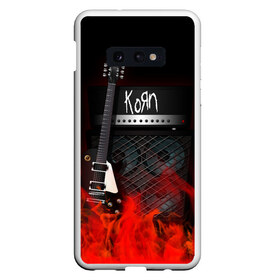 Чехол для Samsung S10E с принтом Korn в Кировске, Силикон | Область печати: задняя сторона чехла, без боковых панелей | korn | logo | metal | music | rock | лого | логотип | метал | музыка | рок