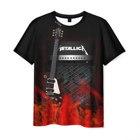 Мужская футболка 3D с принтом Metallica в Кировске, 100% полиэфир | прямой крой, круглый вырез горловины, длина до линии бедер | logo | metal | metallica | music | rock | лого | логотип | метал | металика | металлика | музыка | рок