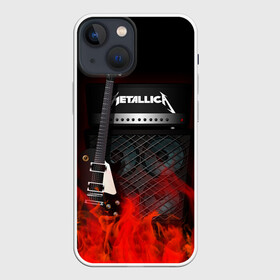 Чехол для iPhone 13 mini с принтом Metallica в Кировске,  |  | logo | metal | metallica | music | rock | лого | логотип | метал | металика | металлика | музыка | рок