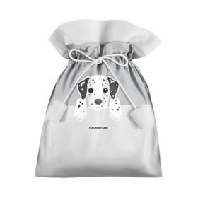 Подарочный 3D мешок с принтом Dalmatian Puppy в Кировске, 100% полиэстер | Размер: 29*39 см | Тематика изображения на принте: далматин | далматинец | домашние животные | пес | песик | собака | собачка | терьер | шпиц