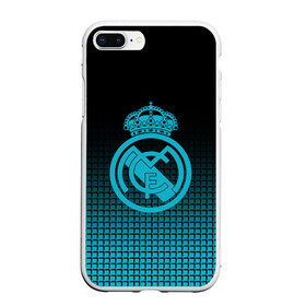 Чехол для iPhone 7Plus/8 Plus матовый с принтом Real Madrid 2018 Original в Кировске, Силикон | Область печати: задняя сторона чехла, без боковых панелей | emirates | fc | real madrid | геометрия | реал мадрид | футбольный клуб | эмблема