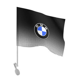 Флаг для автомобиля с принтом BMW 2018 Black and White IV в Кировске, 100% полиэстер | Размер: 30*21 см | Тематика изображения на принте: bmw | автомобильные | бмв | машины