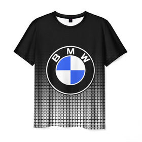 Мужская футболка 3D с принтом BMW 2018 Black and White IV в Кировске, 100% полиэфир | прямой крой, круглый вырез горловины, длина до линии бедер | bmw | автомобильные | бмв | машины