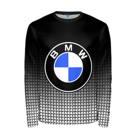 Мужской лонгслив 3D с принтом BMW 2018 Black and White IV в Кировске, 100% полиэстер | длинные рукава, круглый вырез горловины, полуприлегающий силуэт | Тематика изображения на принте: bmw | автомобильные | бмв | машины