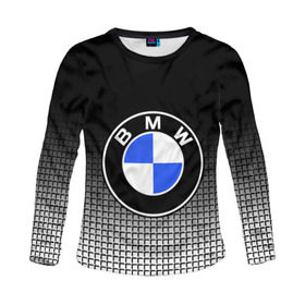 Женский лонгслив 3D с принтом BMW 2018 Black and White IV в Кировске, 100% полиэстер | длинные рукава, круглый вырез горловины, полуприлегающий силуэт | Тематика изображения на принте: bmw | автомобильные | бмв | машины