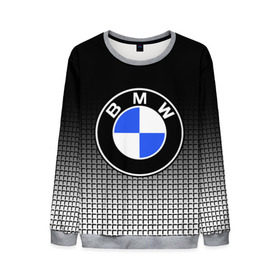 Мужской свитшот 3D с принтом BMW 2018 Black and White IV в Кировске, 100% полиэстер с мягким внутренним слоем | круглый вырез горловины, мягкая резинка на манжетах и поясе, свободная посадка по фигуре | bmw | автомобильные | бмв | машины
