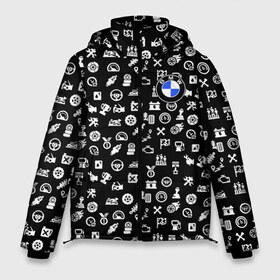 Мужская зимняя куртка 3D с принтом BMW LIFE STYLE в Кировске, верх — 100% полиэстер; подкладка — 100% полиэстер; утеплитель — 100% полиэстер | длина ниже бедра, свободный силуэт Оверсайз. Есть воротник-стойка, отстегивающийся капюшон и ветрозащитная планка. 

Боковые карманы с листочкой на кнопках и внутренний карман на молнии. | bmw | автомобильные | бмв | машины | тренд