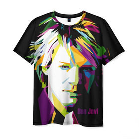 Мужская футболка 3D с принтом Jon Bon Jovi в Кировске, 100% полиэфир | прямой крой, круглый вырез горловины, длина до линии бедер | bon jovi | jon bon jovi | актер | американская | американский | вокалист | гитарист | джон фрэнсис бонджови | искусство | лидер | лунный свет и валентино | маленький город | младший | молодые стрелки 2