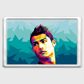 Магнит 45*70 с принтом Cristiano Ronaldo в Кировске, Пластик | Размер: 78*52 мм; Размер печати: 70*45 | Тематика изображения на принте: криштиану | реал мадрид | роналду
