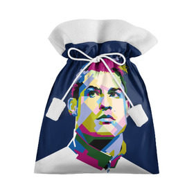 Подарочный 3D мешок с принтом Cristiano Ronaldo в Кировске, 100% полиэстер | Размер: 29*39 см | криштиану | реал мадрид | роналду