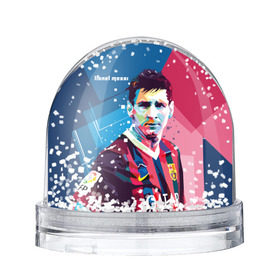 Снежный шар с принтом Lionel Messi в Кировске, Пластик | Изображение внутри шара печатается на глянцевой фотобумаге с двух сторон | barcelona | lionel | messi | барселона | лионель | месси | поп арт