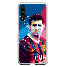 Чехол для Honor 20 с принтом Lionel Messi в Кировске, Силикон | Область печати: задняя сторона чехла, без боковых панелей | barcelona | lionel | messi | барселона | лионель | месси | поп арт