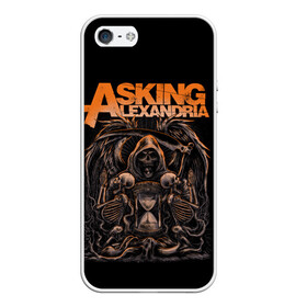 Чехол для iPhone 5/5S матовый с принтом Asking Alexandria в Кировске, Силикон | Область печати: задняя сторона чехла, без боковых панелей | askalexandria | askingalexandria | hardcore | metal | metalcore | александрия | альтернатива | аск | аскинг | метал | скелет | хэви | череп