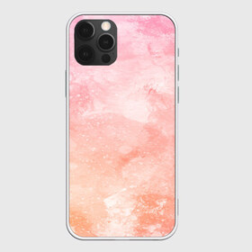 Чехол для iPhone 12 Pro Max с принтом Разводы в Кировске, Силикон |  | Тематика изображения на принте: краска | персиковый | разноцветный | розовый