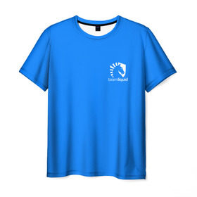 Мужская футболка 3D с принтом Team Liquid Uniform в Кировске, 100% полиэфир | прямой крой, круглый вырез горловины, длина до линии бедер | dota | dota 2 | rpg | support | team | team liquid | дизайн | дота | игры | известные | киберспорт | логотип | спорт | униформа | эмблема