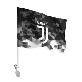 Флаг для автомобиля с принтом Juventus 2018 Geometry Sport в Кировске, 100% полиэстер | Размер: 30*21 см | juventus | спорт | спортивные | футбол | футбольный клуб | ювентус