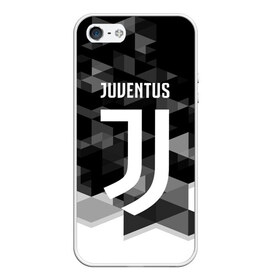 Чехол для iPhone 5/5S матовый с принтом JUVENTUS ЮВЕНТУС GEOMETRY SPORT в Кировске, Силикон | Область печати: задняя сторона чехла, без боковых панелей | juventus | спорт | спортивные | футбол | футбольный клуб | ювентус