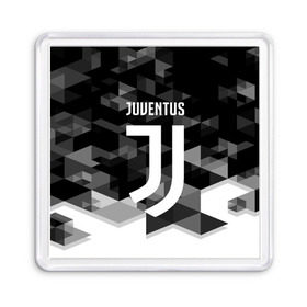 Магнит 55*55 с принтом Juventus 2018 Geometry Sport в Кировске, Пластик | Размер: 65*65 мм; Размер печати: 55*55 мм | juventus | спорт | спортивные | футбол | футбольный клуб | ювентус