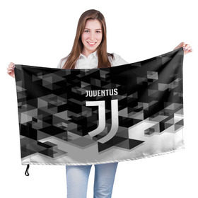 Флаг 3D с принтом Juventus 2018 Geometry Sport в Кировске, 100% полиэстер | плотность ткани — 95 г/м2, размер — 67 х 109 см. Принт наносится с одной стороны | juventus | спорт | спортивные | футбол | футбольный клуб | ювентус