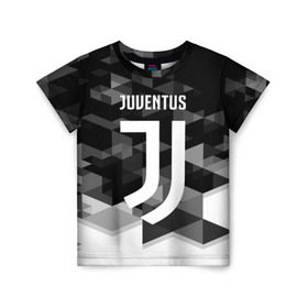 Детская футболка 3D с принтом Juventus 2018 Geometry Sport в Кировске, 100% гипоаллергенный полиэфир | прямой крой, круглый вырез горловины, длина до линии бедер, чуть спущенное плечо, ткань немного тянется | Тематика изображения на принте: juventus | спорт | спортивные | футбол | футбольный клуб | ювентус