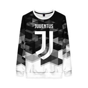 Женский свитшот 3D с принтом Juventus 2018 Geometry Sport в Кировске, 100% полиэстер с мягким внутренним слоем | круглый вырез горловины, мягкая резинка на манжетах и поясе, свободная посадка по фигуре | Тематика изображения на принте: juventus | спорт | спортивные | футбол | футбольный клуб | ювентус