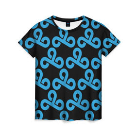 Женская футболка 3D с принтом Team Cloud cs:go collection в Кировске, 100% полиэфир ( синтетическое хлопкоподобное полотно) | прямой крой, круглый вырез горловины, длина до линии бедер | awp | cloud | counter strike | game | skin | team cloud | авп | игры | скин | текстуры