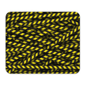 Коврик прямоугольный с принтом Черно-желтая лента в Кировске, натуральный каучук | размер 230 х 185 мм; запечатка лицевой стороны | danger | желтый | знак | ограждение | опастость | паттрен | скотч | черный
