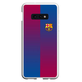 Чехол для Samsung S10E с принтом FC Barca 2018 Reverse в Кировске, Силикон | Область печати: задняя сторона чехла, без боковых панелей | Тематика изображения на принте: fc | fc barcelona | fcb | fly emirates | ronaldo | абстракция | барселона | геометрия | зож | клуб | линии | месси | модные | мяч | реал мадрид | спорт | спортивные | тренды | футбол | футбольный клуб | эмблема