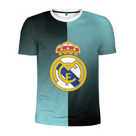 Мужская футболка 3D спортивная с принтом Real Madrid 2018 Reverse в Кировске, 100% полиэстер с улучшенными характеристиками | приталенный силуэт, круглая горловина, широкие плечи, сужается к линии бедра | Тематика изображения на принте: emirates | fc | real madrid | реал мадрид | футбольный клуб | эмблема