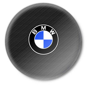 Значок с принтом BMW CARBON в Кировске,  металл | круглая форма, металлическая застежка в виде булавки | bmw | bmw motorsport | bmw performance | carbon | m | motorsport | performance | sport | бмв | карбон | моторспорт | спорт