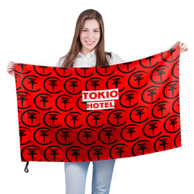 Флаг 3D с принтом Tokio Hotel band logo 2018 в Кировске, 100% полиэстер | плотность ткани — 95 г/м2, размер — 67 х 109 см. Принт наносится с одной стороны | logo | music | pop | rock | tokio hotel | альтернатива | германия | металл | музыка | музыкальный | поп | рок