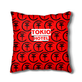 Подушка 3D с принтом Tokio Hotel band logo 2018 в Кировске, наволочка – 100% полиэстер, наполнитель – холлофайбер (легкий наполнитель, не вызывает аллергию). | состоит из подушки и наволочки. Наволочка на молнии, легко снимается для стирки | logo | music | pop | rock | tokio hotel | альтернатива | германия | металл | музыка | музыкальный | поп | рок