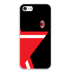 Чехол для iPhone 5/5S матовый с принтом AC MILAN STAR в Кировске, Силикон | Область печати: задняя сторона чехла, без боковых панелей | fc | milan | милан | спорт | спортивные | фк | футбол | футбольный клуб