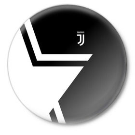 Значок с принтом Juventus 2018 STAR в Кировске,  металл | круглая форма, металлическая застежка в виде булавки | fc | juventus | спорт | спортивные | фк | футбол | футбольный клуб | ювентус