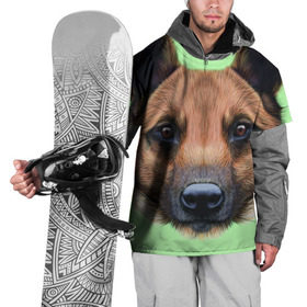 Накидка на куртку 3D с принтом Немецкая овчарка в Кировске, 100% полиэстер |  | dog | овчарка | пес | песик | собака | собачка