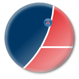 Значок с принтом PSG LOGO в Кировске,  металл | круглая форма, металлическая застежка в виде булавки | fc | fly emirates | paris | psg | лого | париж | псж | спорт | спортивные | фк | футбольный клуб