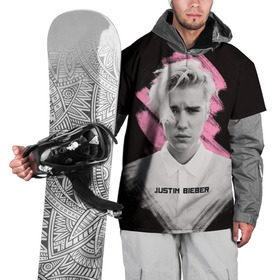 Накидка на куртку 3D с принтом Justin Bieber / Pink splash в Кировске, 100% полиэстер |  | bieber | justin bieber | бибер | джастин бибер
