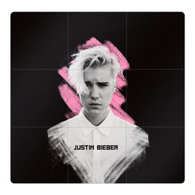 Магнитный плакат 3Х3 с принтом Justin Bieber / Pink splash в Кировске, Полимерный материал с магнитным слоем | 9 деталей размером 9*9 см | bieber | justin bieber | бибер | джастин бибер