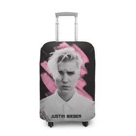 Чехол для чемодана 3D с принтом Justin Bieber / Pink splash в Кировске, 86% полиэфир, 14% спандекс | двустороннее нанесение принта, прорези для ручек и колес | bieber | justin bieber | бибер | джастин бибер