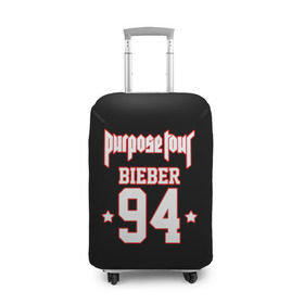 Чехол для чемодана 3D с принтом Bieber Team Black в Кировске, 86% полиэфир, 14% спандекс | двустороннее нанесение принта, прорези для ручек и колес | bieber | justin bieber | бибер | джастин бибер