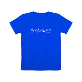 Детская футболка хлопок с принтом Paramore в Кировске, 100% хлопок | круглый вырез горловины, полуприлегающий силуэт, длина до линии бедер | Тематика изображения на принте: 